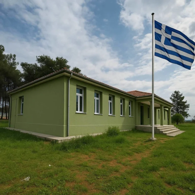 Ανακαινισμένο κτίριο πολλαπλών χρήσεων στον οικισμό Κοκκινογείων.